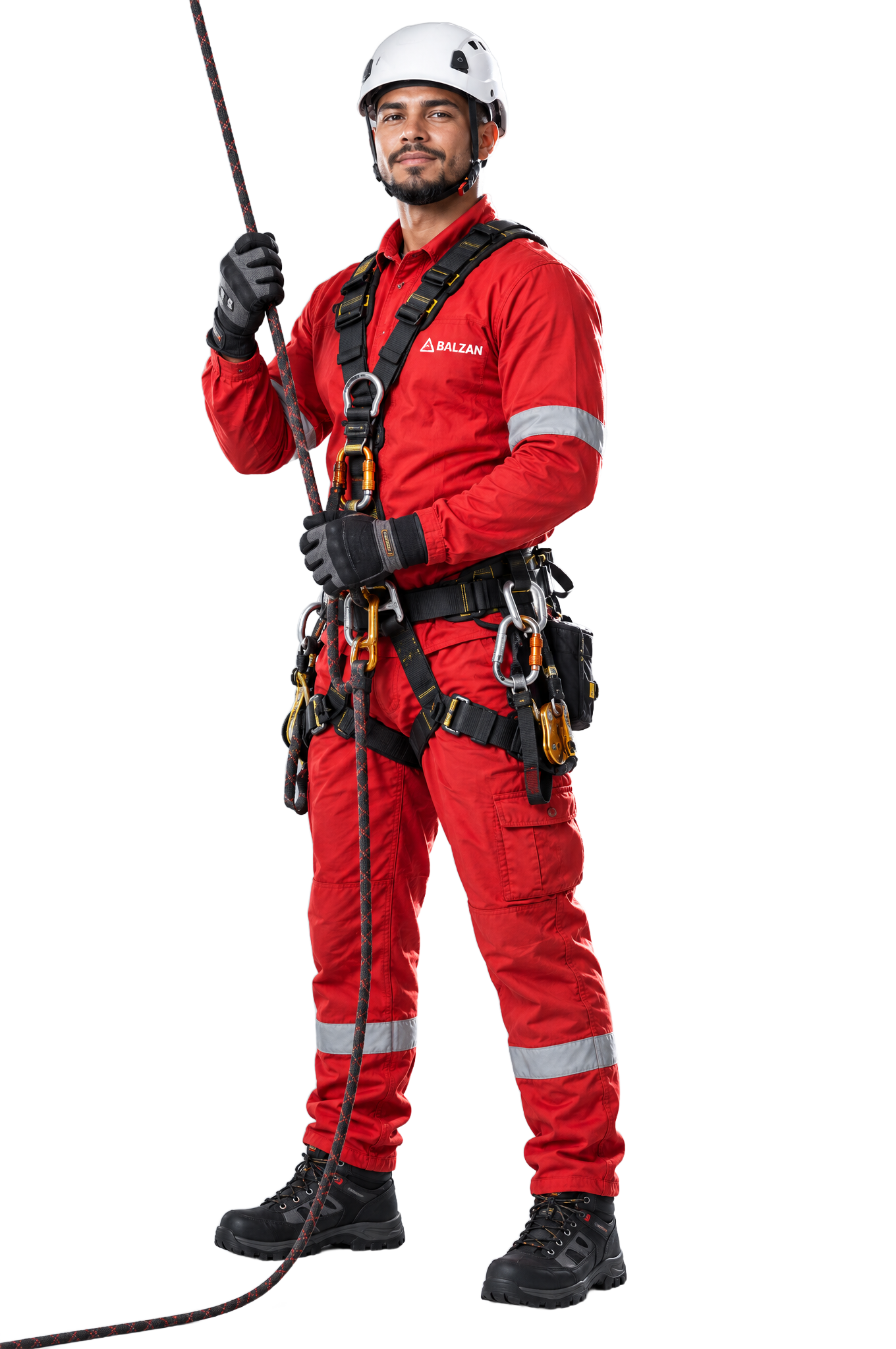 Técnico de acesso por corda do Grupo Balzan